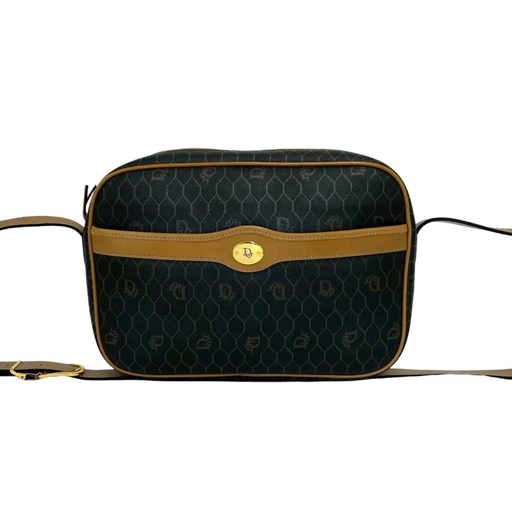 CHRISTIAN DIOR Vintage Brown Leather Shoulder Bag